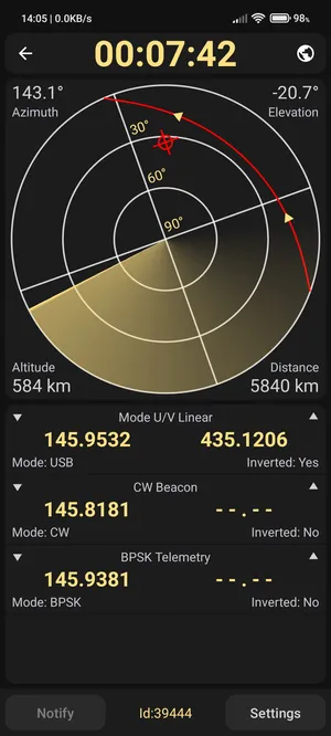 Look4Sat Satellite tracker